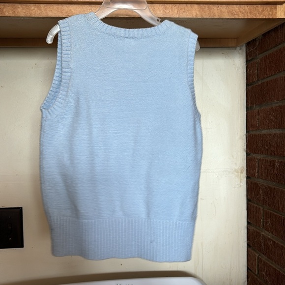 Gap Light Blue Stretch Sweater Vest Cotton Blend Boys Large L (10) - Picture 6 of 13